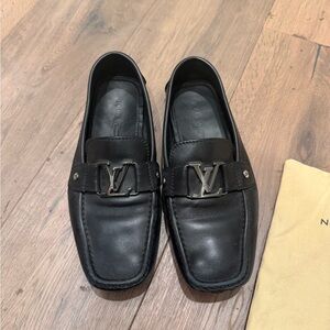 Louis Vuitton logo leather loafers size 10.5